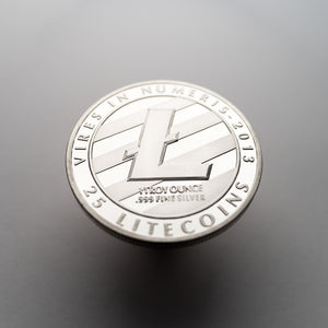 Silver Plated Litecoin Coin Collectable - Coinstop